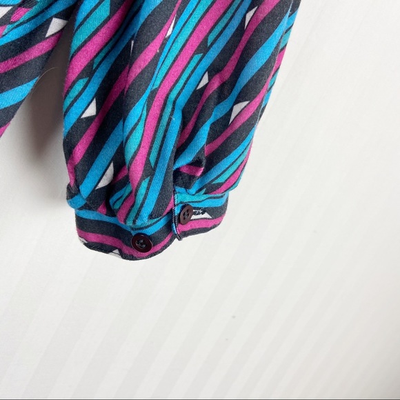 Vintage Belted 80s 90s Retro Wrap Dress M 10 - Picture 6 of 7